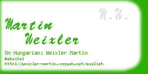 martin weixler business card